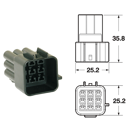 ปลั๊กต่อสายไฟในรถยนต์ AUTOMOTIVE CONNECTORS,090 FRKW FW SERIES SEALED 2sqmm