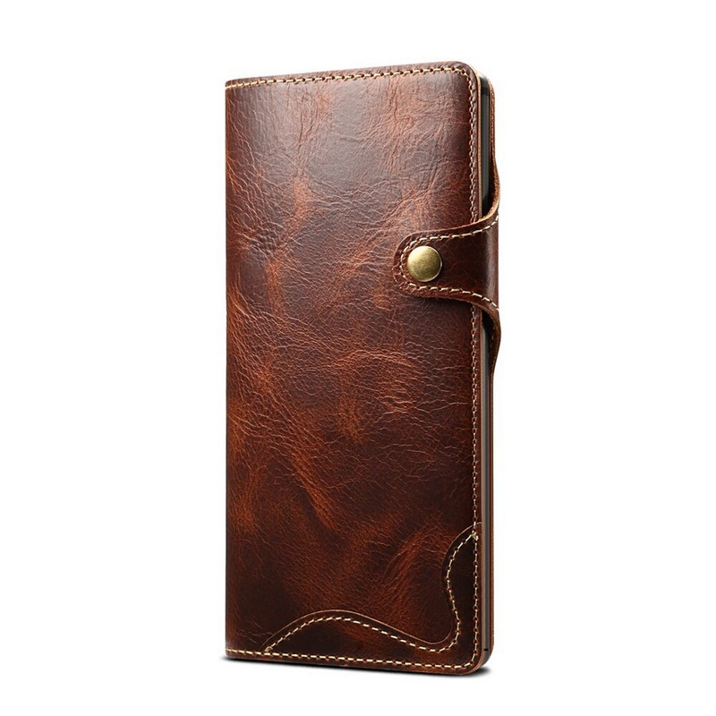 Case Samsung Galaxy S23+ 5G#เคสฝาพับหนังแท้พร้อมสายคล้อง Genuine Wallet Leather Phone Cover with Lanyard