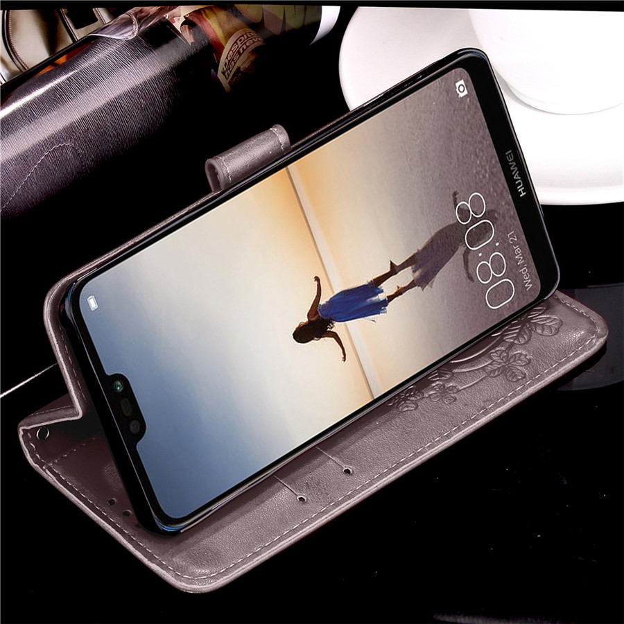 เคส Nokia 9 PureView #เคสฝาพับหนัง PU พิมพ์ลาย Lucky Clover Magnetic