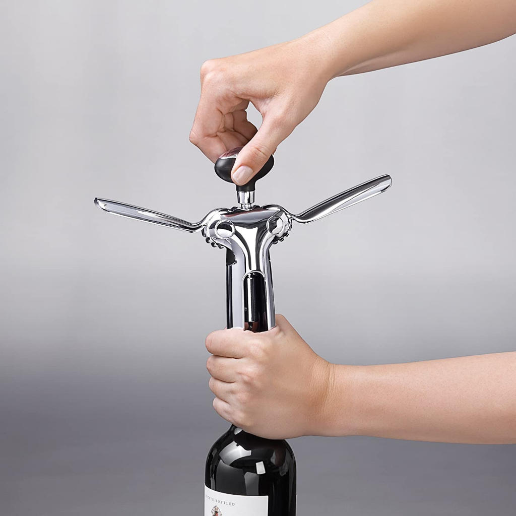 OXO® Steel Winged Corkscrew ที่เปิดขวดไวน์ ที่เปิดจุกคอร์กขวดไวน์