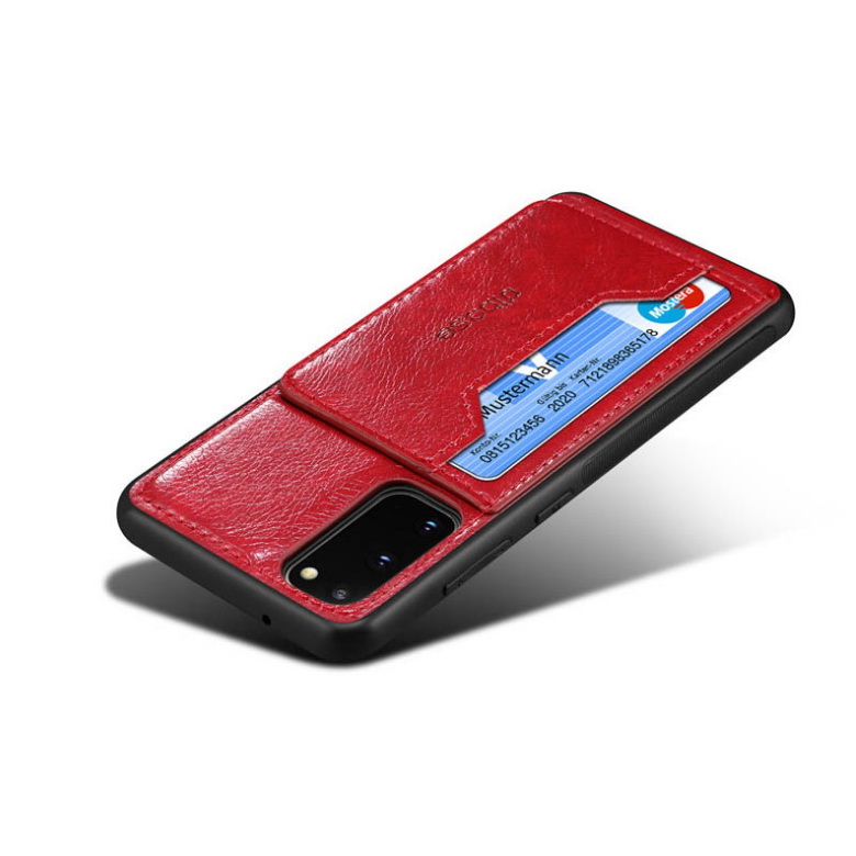 Case Samsung Galaxy S20 FE / S20 FE 5G #เคสฝาหลัง TPU เคลือบหนัง PU Crazy Horse Leather Coated PC + TPU Hybrid