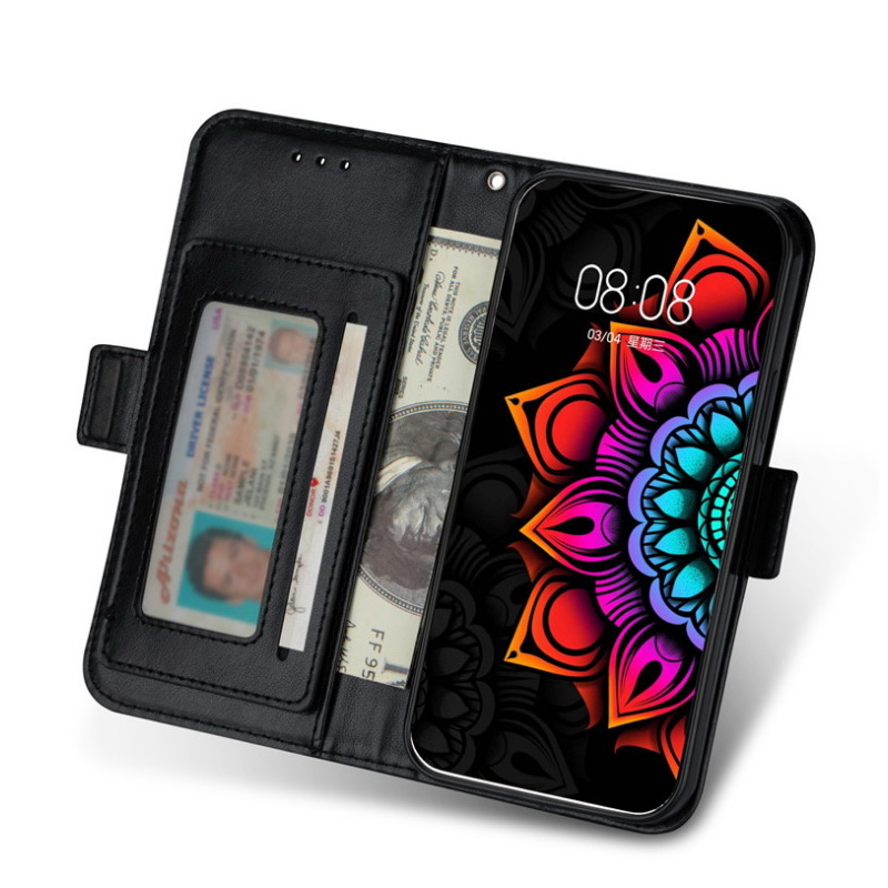 Case Samsung Galaxy A7 (2018) #เคสฝาพับหนัง PU แบบกระเป๋าสตางค์พิมพ์ลาย