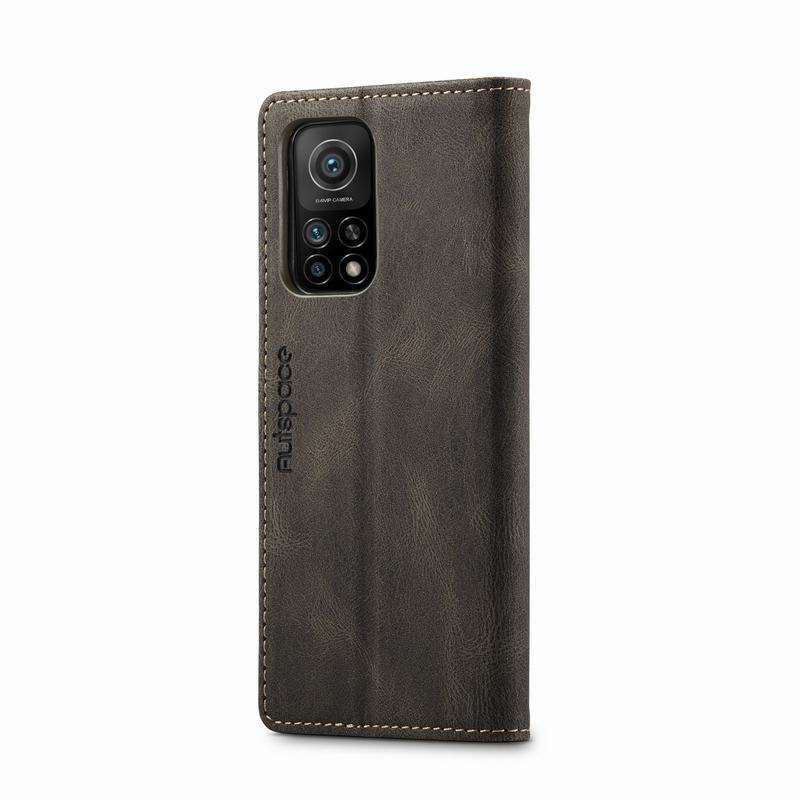 Case Xiaomi Mi 10T Pro #เคสฝาพับหนัง PU แบบกระเป๋าสตางค์ AUTSPACE Series RFID Blocking Retro Matte Leather Wallet