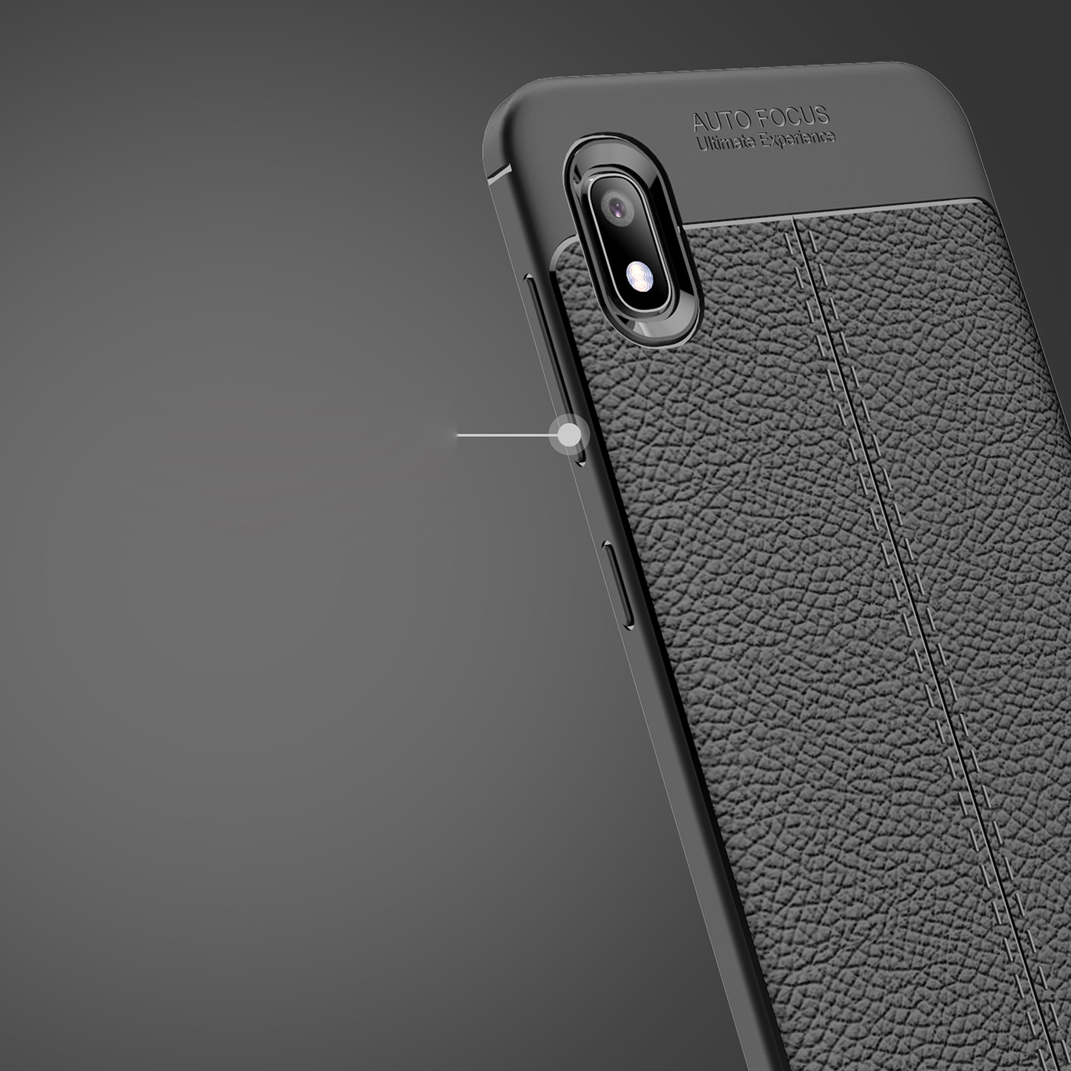 เคส Samsung Galaxy A10 TPU #เคสฝาหลังผิวลิ้นจี่ช่วยป้องกันลายนิ้วมือและกันลื่นได้ดี