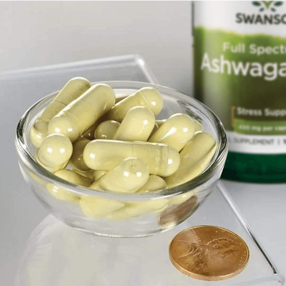 โสมอินเดีย Ashwagandha 450 mg 100 Capsules (Swanson®)