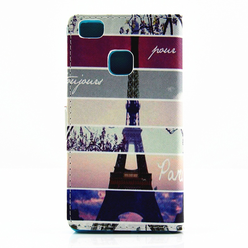 Case Huawei P9 Lite เคสหนังฝาพับสไตล์กระเป๋าสตางค์ตั้งได้ ลายสวยงามน่ารัก