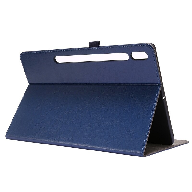 เคส Samsung Galaxy Tab S7 Plus 12.4" SM-T970 SM-T975 SM-T976 #เคสฝาพับหนัง PU มีช่องเก็บบัตร Flip PU Leather soft cover stand holder