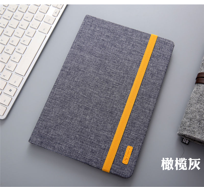 เคส Huawei MediaPad M5 8.4 นิ้ว #เคสฝาพับหนัง PU ผิวผ้าคุณภาพสูง Silicon+Cloth PU Leather Skin