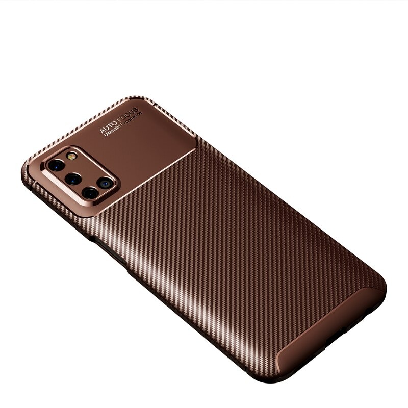 Case OPPO A92 #เคสฝาหลังนิ่ม Carbon Fiber Anti-drop TPU Protection