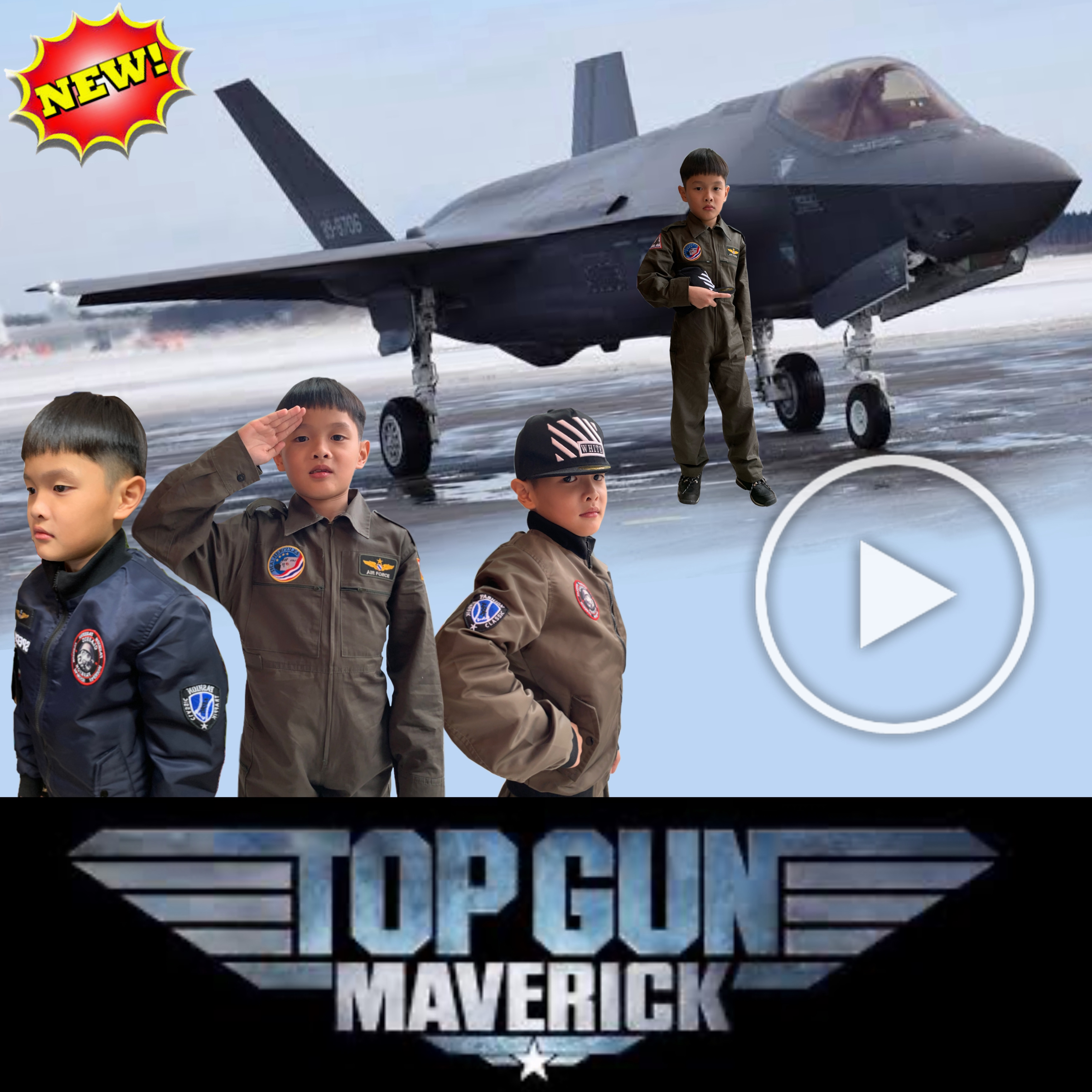 ชุดนักบินเด็กTop Gun 2020