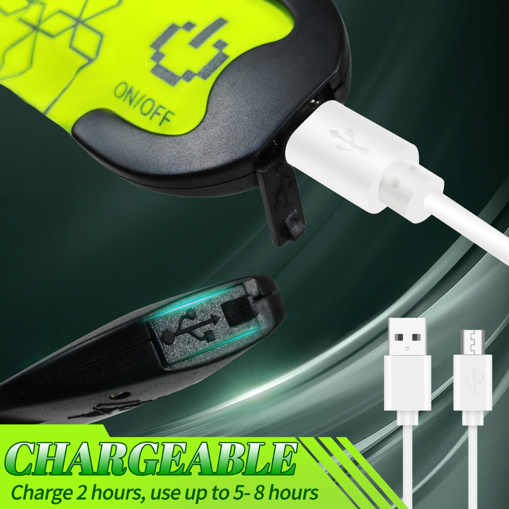 สายรัดข้อมือไฟLED ไฟฉุนเฉิน ไฟสำหรับนักวิ่ง ไฟวิ่ง ไฟคอนเสิร์ต สำหรับนักวิ่ง วิ่งเทรล เดินป่า ปั่นจักรยาน (Q04)