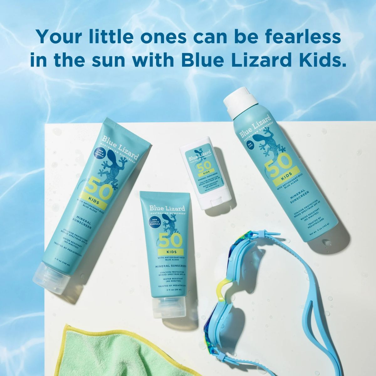 Blue Lizard® Australian Sunscreen SPF50 Mineral For Kids ครีมกันแดด สำหรับเด็กแบบโลชั่นและแบบแท่ง