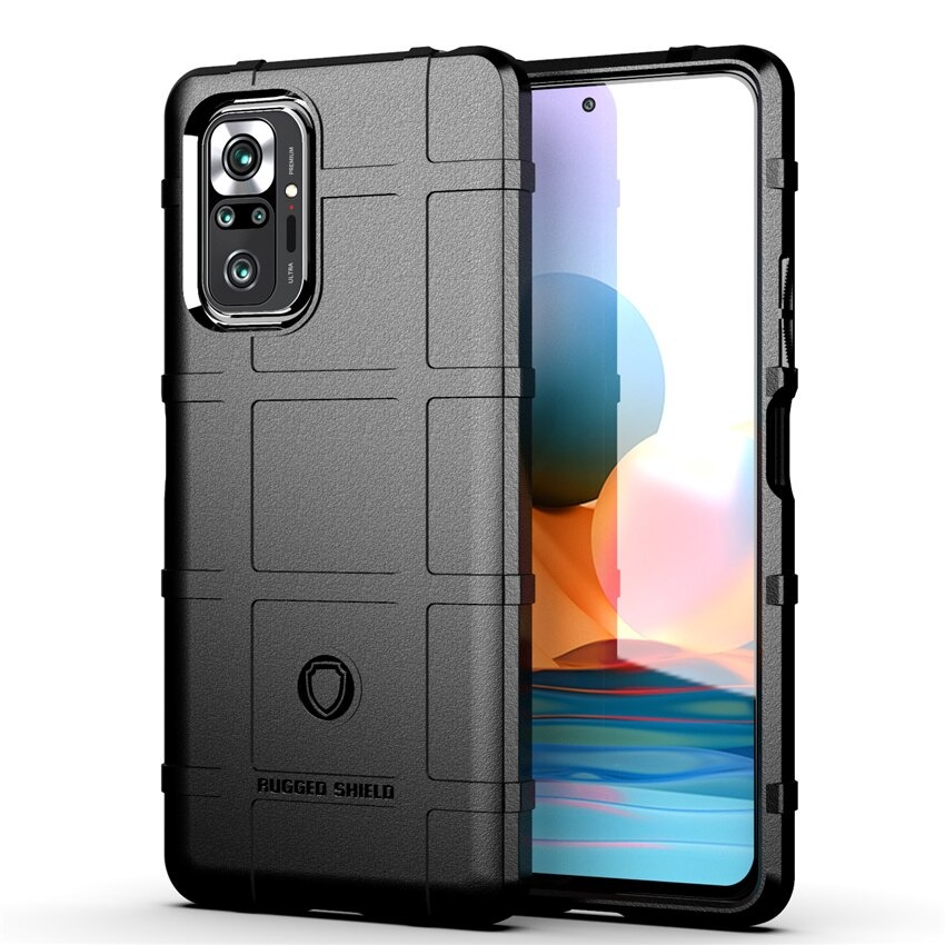 เคส Redmi Note 10 Pro #เคสฝาหลัง Rugged Shield Series Soft Silicone Shock Absorption Matte กันกระแทก