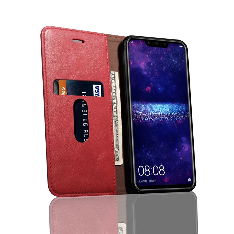 Case Huawei nova 3i #เคสฝาพับหนัง PU Crazy Horse Texture Retro Leather Auto-absorbed Wallet คุณภาพดี