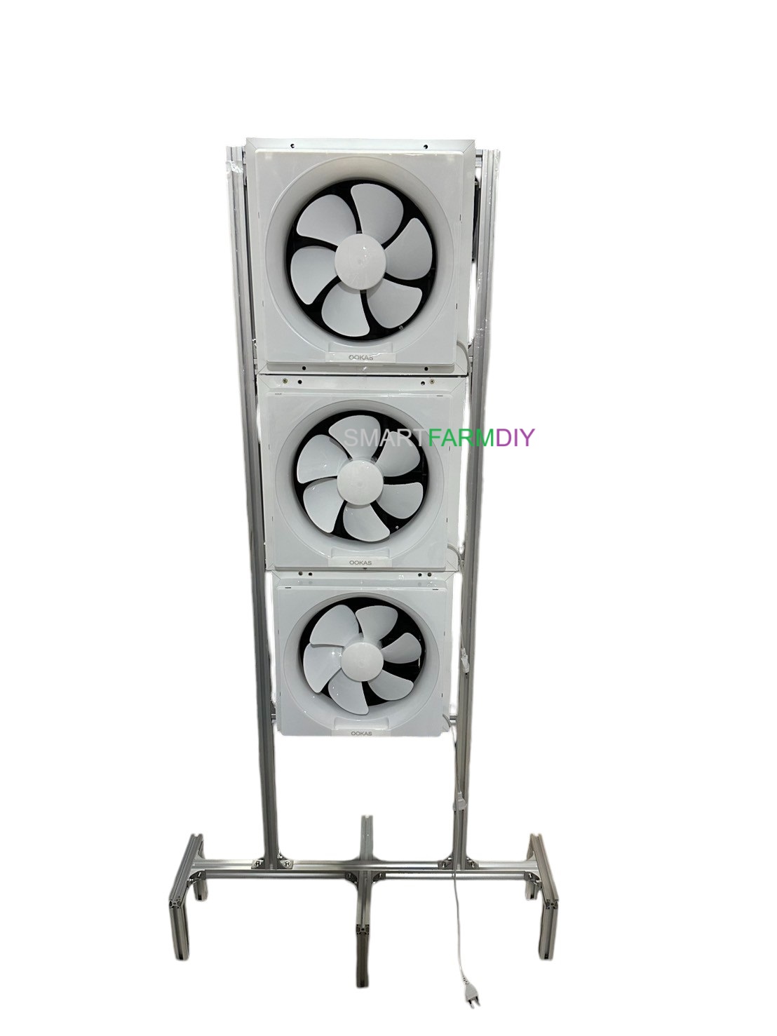 Tower Fan ชุดพัดลมระบายอากาศ 12 นิ้ว 3 ชุดแยกทำงาน พร้อมซัพพอทอลูมิเนียมโปรไฟล์