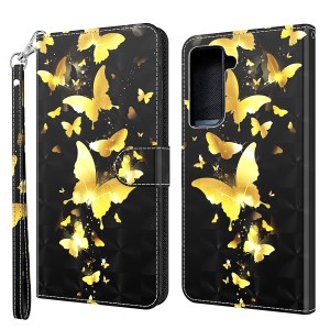 เคส Samsung Galaxy S21+ #เคสฝาพับแบบกระเป๋าสตางค์ Pattern Printing Wallet Stand