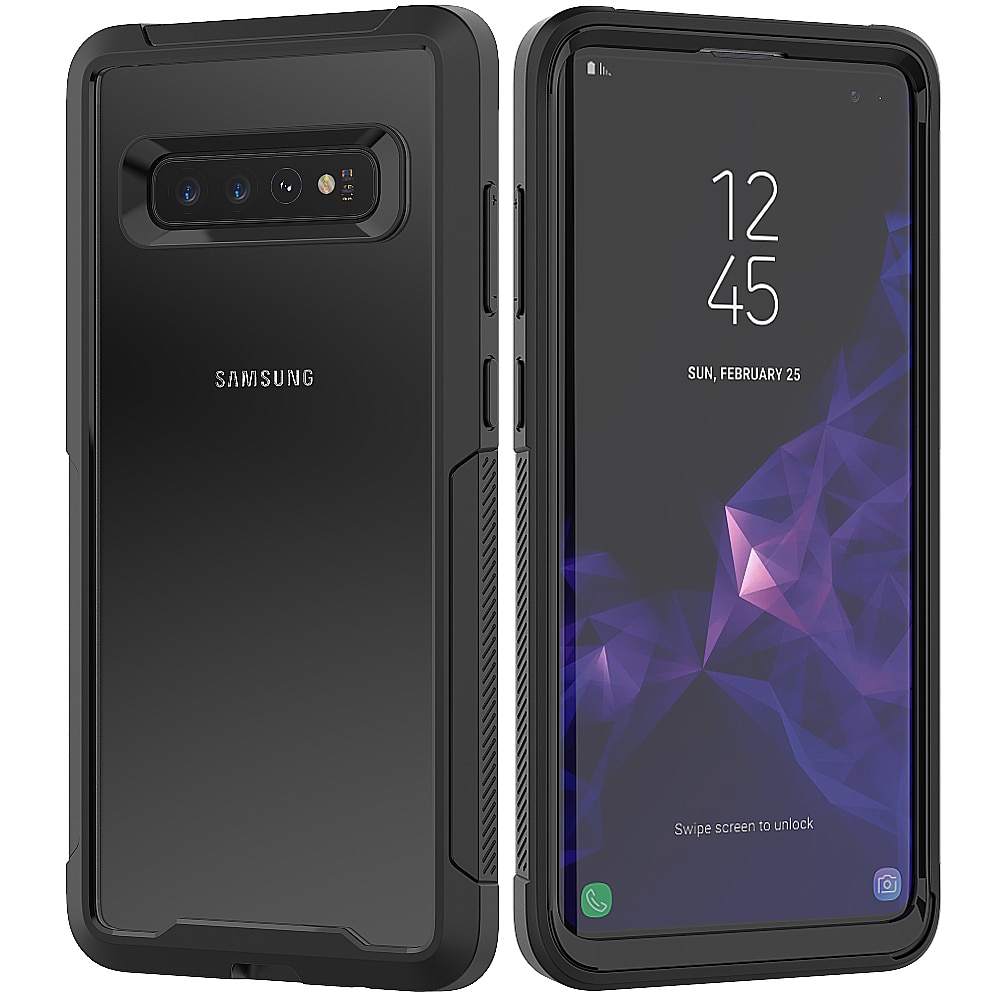 Case Samsung Galaxy S10 #เคสฝาหลังใสขอบกันชนไฮบริด TPU Bumper + PC + Clear Acrylic