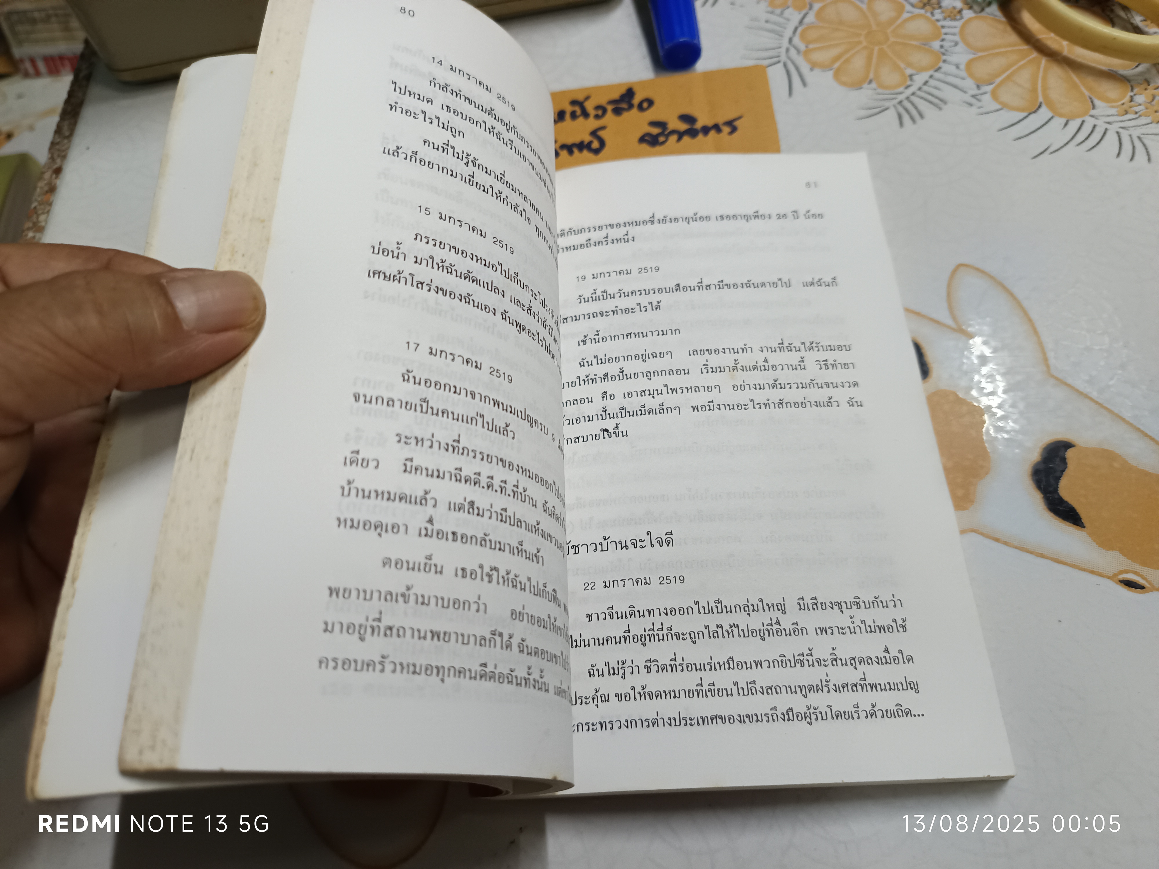 4 ปี นรกในเขมร แปลโดย ผุสดี นาวาวิจิต พิมพ์รวมเล่มครั้งแรก (พ.ศ 2528) โดย สำนักพิมพ์กะรัต