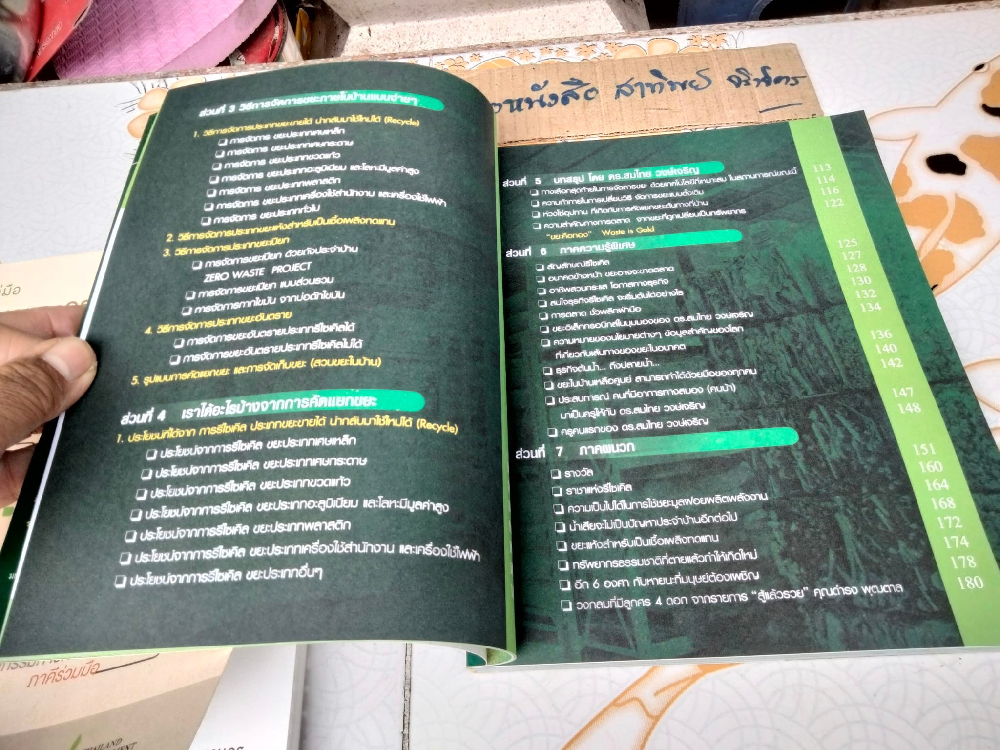คู่มือแนวทางการจัดการขยะมูลฝอยและสิ่งแวดล้อมโดยชุมชน และ คู่มือคัดแยกขยะประจำบ้าน โดย ดร.สมไทย วงษ์เจริญ (Wongpanit Group) - ขายรวม 2 เล่ม **สินค้าหมด**