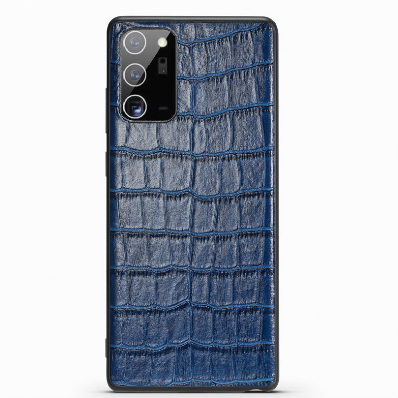 Case Samsung Galaxy Note 20 Ultra / Note 20 Ultra 5G #เคสฝาหลังเคลือบหนังลายผิวจระเข้ Fashion Luxury Crocodile pattern Genuine Leather Back Cases Business Phone Casing Matte