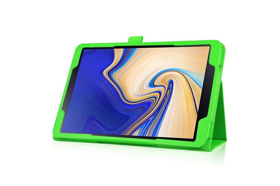 เคส Samsung Galaxy Tab S4 10.5นิ้ว T830/T835 #เคสฝาพับหนัง PU ผิวลิ้นจี่ Litchi Skin Leather Case