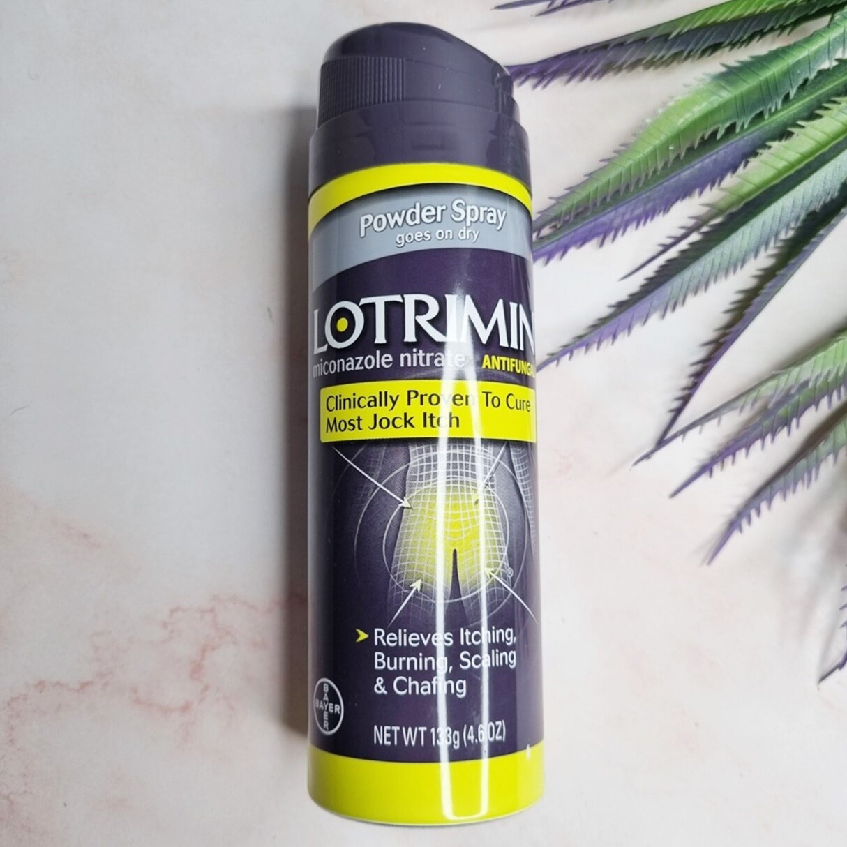 แป้งลดคันจ๊อค คันขาหนีบ ต้นขา แบบสเปรย์ Powder Spray Antifungal Relieves Jock Itch 133g [(Lotrimin®)