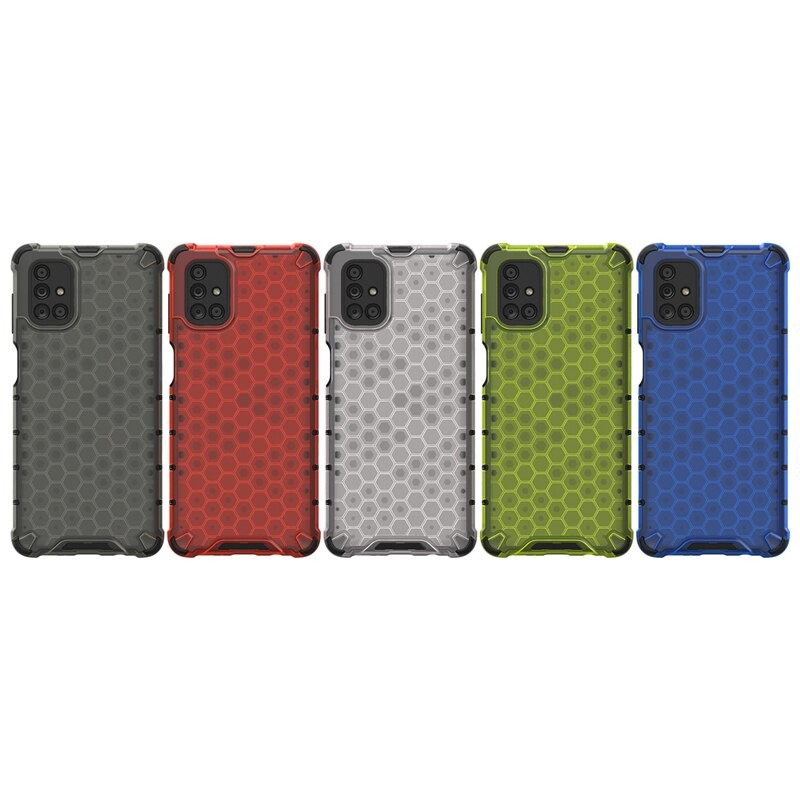 เคส Samsung Galaxy M51 #เคสฝาหลังกันกระแทก Honeycomb Shock Absorber TPU + PC + Silicone Hybrid
