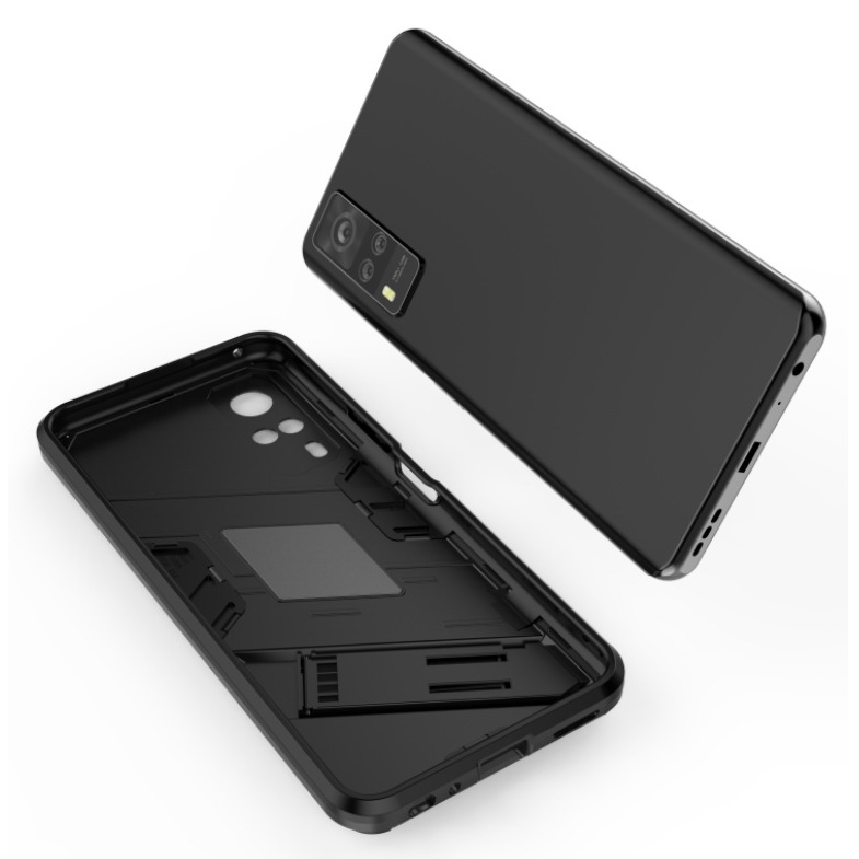 Case Vivo Y31 2021 #เคสฝาหลังพลาสติก ไฮบริด TPU + Kickstand