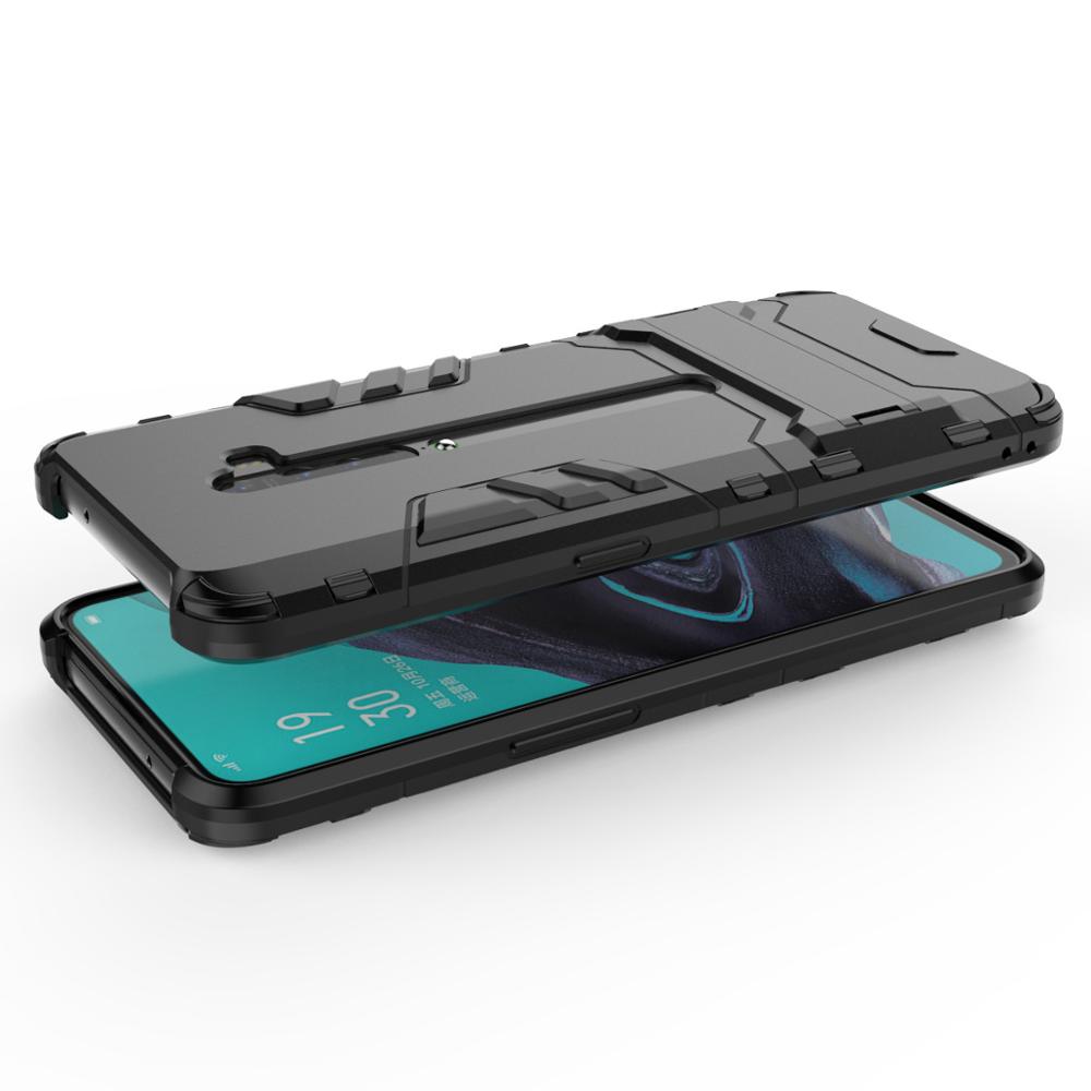 Case OPPO Reno 2F#เคสฝาหลังพลาสติก ไฮบริด TPU + Kickstand