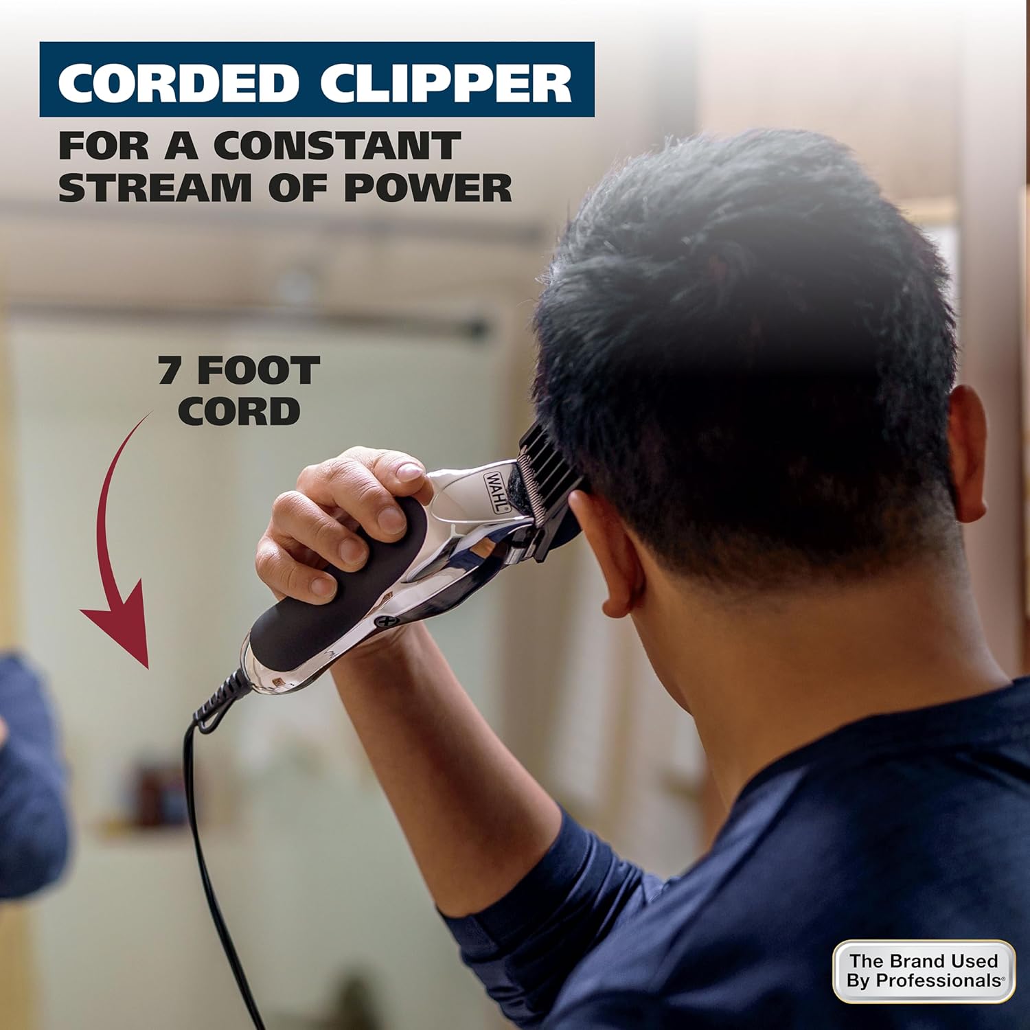 Wahl® Chrome Pro 24-Piece Haircut Kit #79524-2501 ปัตตาเลี่ยน ชุดตัดผมสมบูรณ์แบบสำหรับผู้ชาย อุปกรณ์เสริมพิเศษ 24 ชิ้น