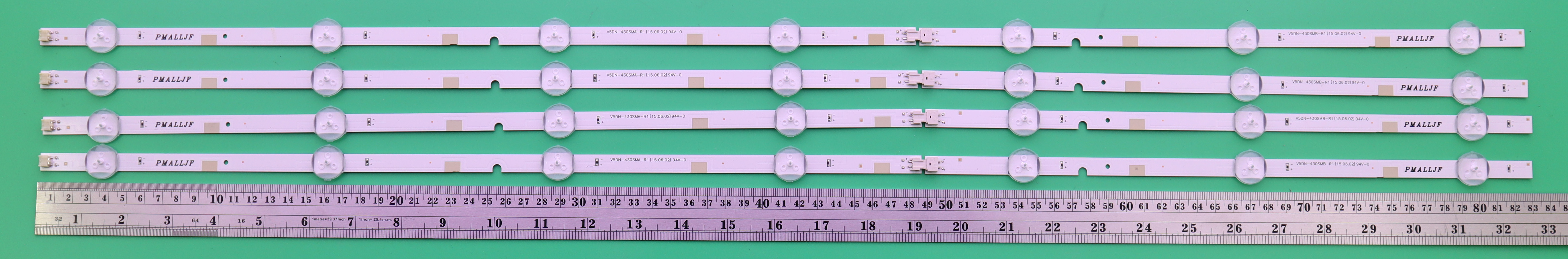 LED BACKLIGHT SAMSUNG UA43M5100DKXXT BN96-38878A BN96-38879A 4 + 3 LED X 4