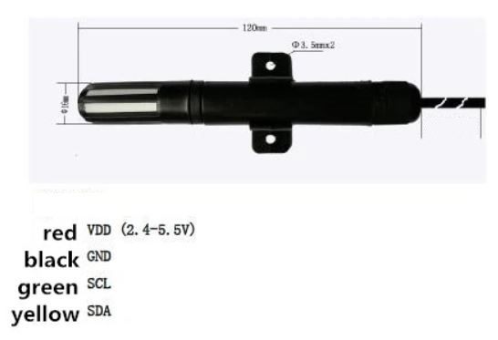 เซนเซอร์ความชื้นและอุณหภูมิ Sensor SHT20 SHT30 ดิจิตอล Probe อุณหภูมิกันน้ำ