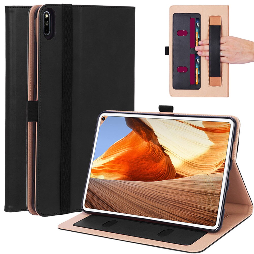 Case Huawei MatePad Pro 10.8 (2021) #เคสฝาพับหนัง PU มีที่สวมนิ้ว Card Holder Stand PU Leather Smart Case