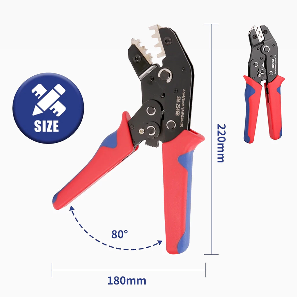คีมย้ำหางปลาสายโซล่าเซลล์ ขนาด2.5/4/6mm² รุ่น SN-2546B