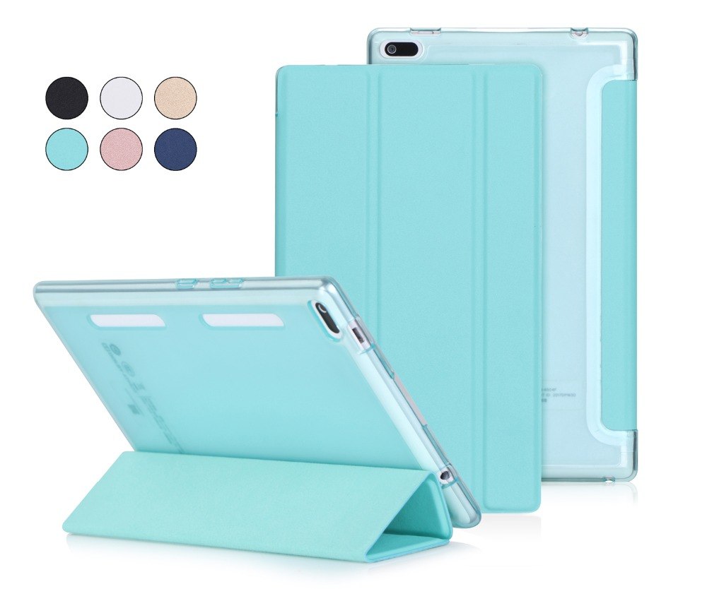 เคสแท็บเล็ต Lenovo TAB4 8 นิ้ว, TB-8504F, TB-8504N,#เคสฝาพับ PU Leather Tri-fold Stand