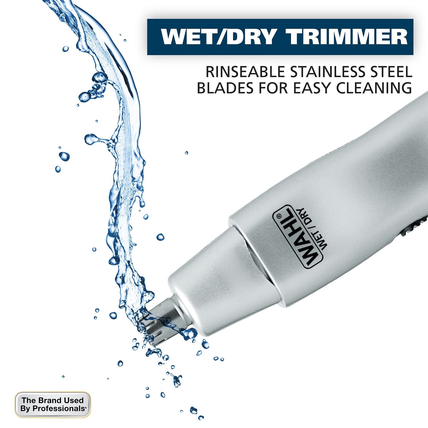 WAHL® Battery Ear Nose & Brow 3-in-1 Personal Trimmer รุ่น5545-400 ทริมเมอร์ ตัดแต่งขนในหู จมูก คิ้ว ถอดหัวได้ กันน้ำ
