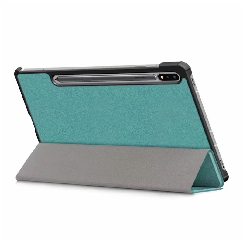 เคส Samsung Galaxy Tab S7 FE 12.4"(T730,T736) #เคสฝาพับหนัง PU แบบ 3 พับ Tri-fold Stand Leather Smart Tablet