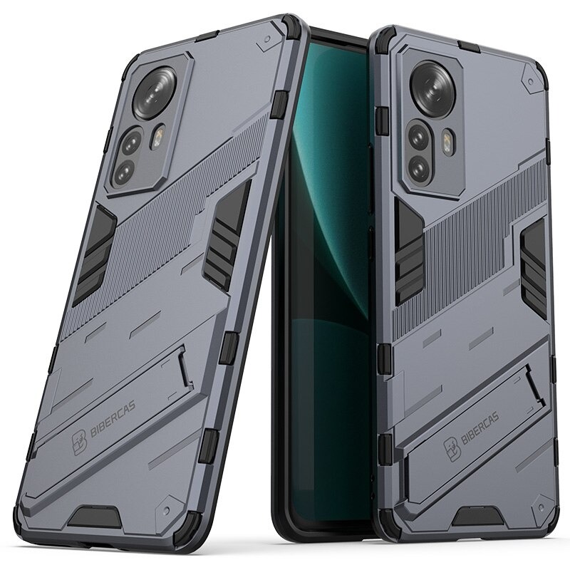 Case Xiaomi 12 Pro #เคสฝาหลังพลาสติก ไฮบริด TPU + Kickstand