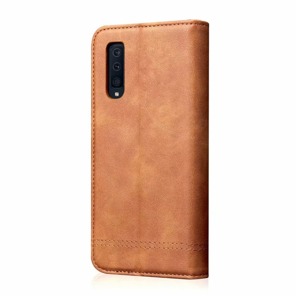 Case Samsung Galaxy A7 (2018) A750 #เคสฝาพับหนัง PU Crazy Horse Texture Retro Leather Auto-absorbed Wallet คุณภาพดี