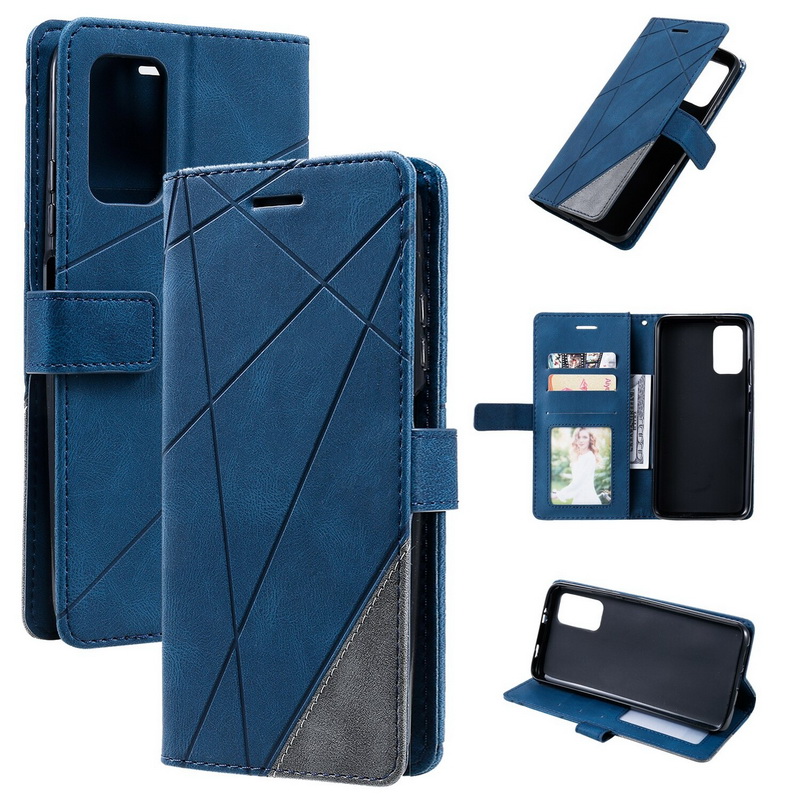 Case Samsung A52/A52 5G/A52s 5G #เคสฝาพับหนัง PU มีช่องเสียบบัตรอื่นๆในตัว Geometric Pattern Leather Card Holder Protective