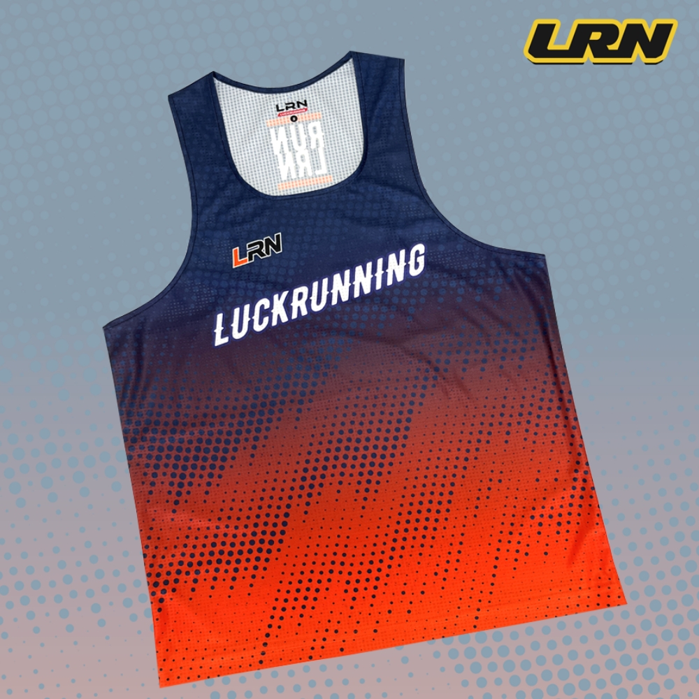 เสื้อวิ่งพิมพ์ลาย LRN เนื้อผ้า Micro square สำหรับวิ่งมาราธอน (MS26)