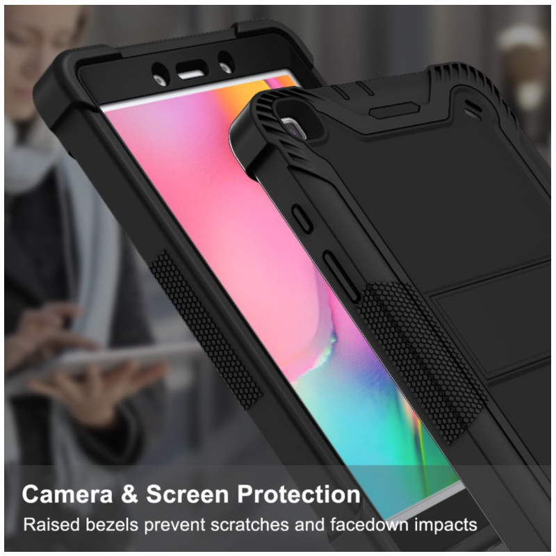 เคส Samsung Galaxy Tab A 8.0 2019 SM-T290 T295 T297 #เคสฝาหลังไฮบริดกันกระแทก Shock Proof Tablet Hybrid Cover Kickstand