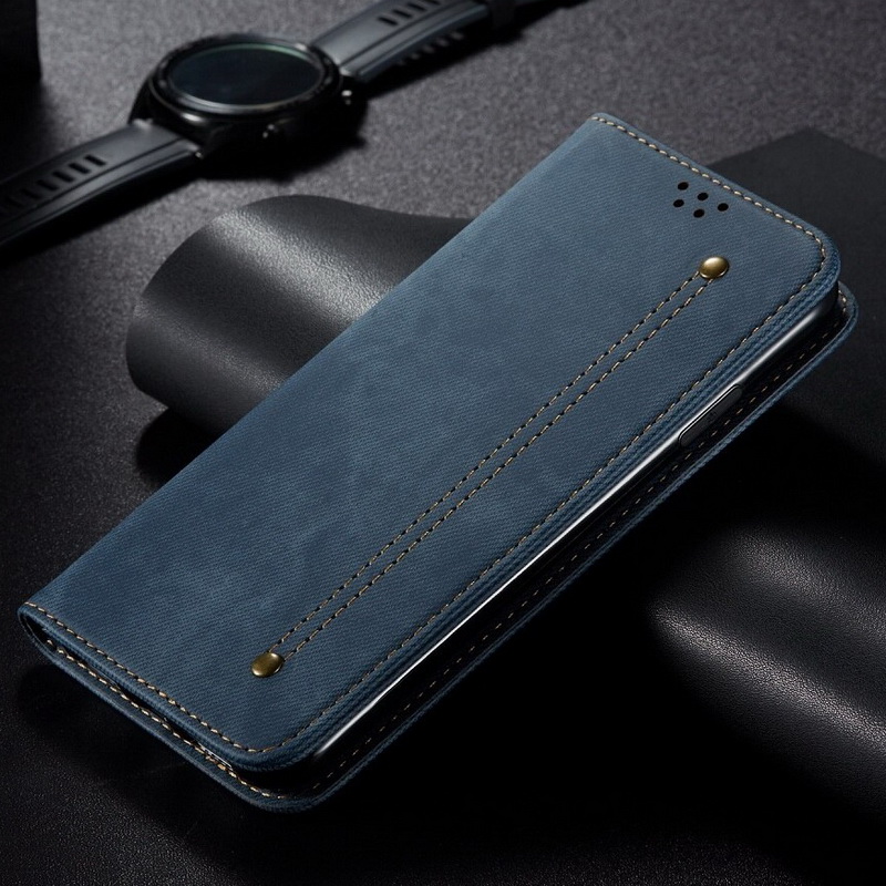 Case Huawei nova 11i#เคสฝาพับสไตล์ย้อนยุคผิวผ้ายีนส์แบบกระเป๋าสตางค์