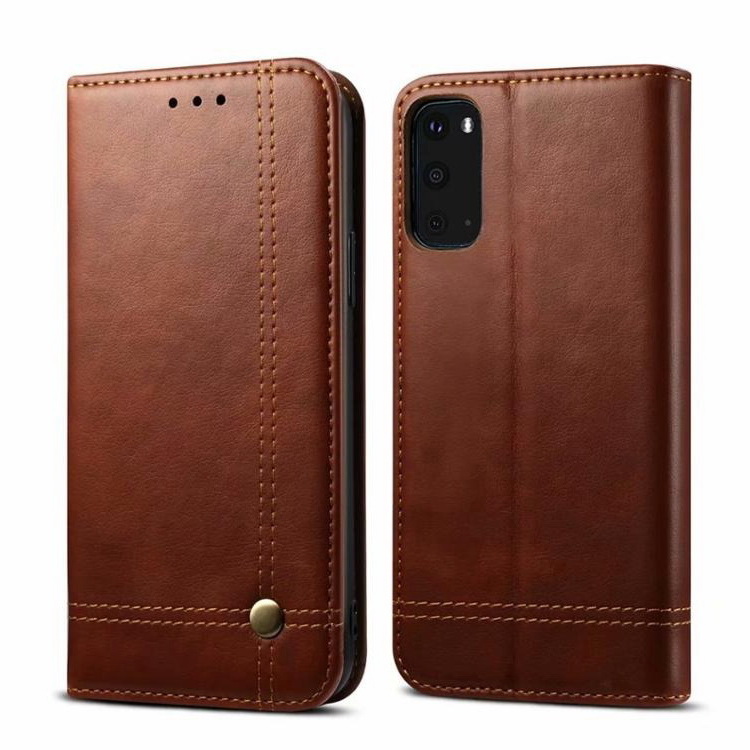 เคส Samsung Galaxy S20 FE / S20 FE 5G #เคสฝาพับหนัง PU Crazy Horse Texture Retro Leather Auto-absorbed Wallet คุณภาพดี