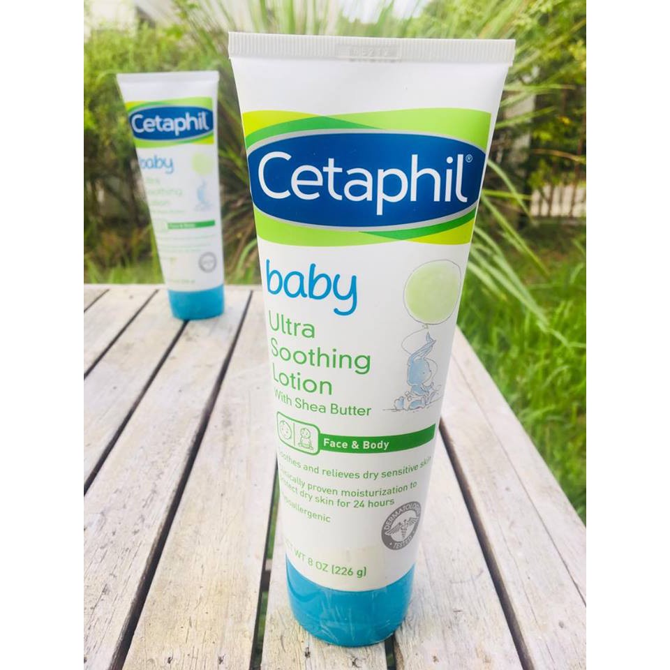 (Pre Order) Cetaphil® Baby, Ultra Soothing Lotion With Shea Butter 226g ใช้ทาใบหน้าและร่างกาย แนะนำโดยแพทย์ผิวหนังและกุมารแพทย์ ผู้เชี่ยวชาญด้านการดูแลผิวที่บอบบาง