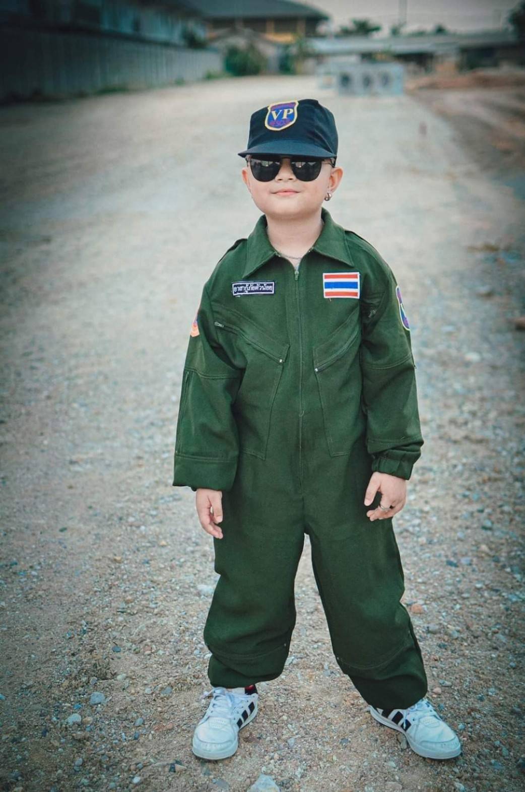 ชุดเด็กอาสากู้ภัยตัวน้อย สีเขียว