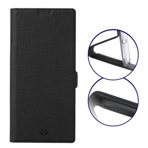 Case Samsung Galaxy S21 Ultra 5G #เคสฝาพับหนัง PU VILI DMX Cross Texture Leather คุณภาพดี