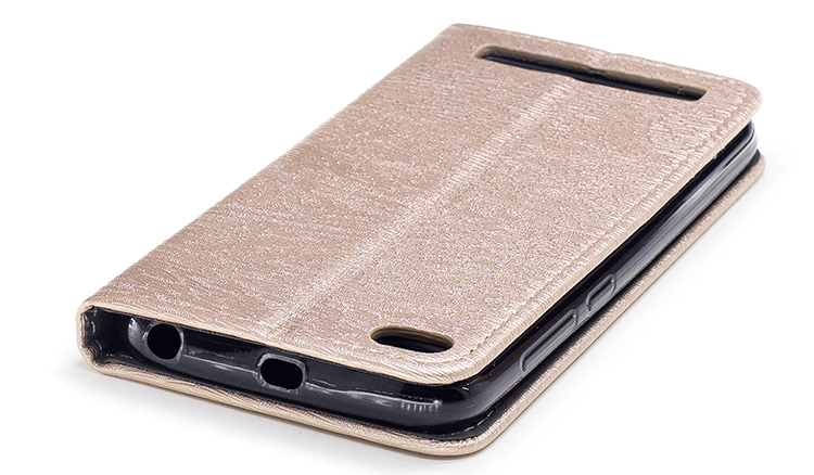 เคส Xiaomi Redmi 5A #เคสฝาพับหนัง PU พื้นผิวไม้ปิดแม่เหล็ก