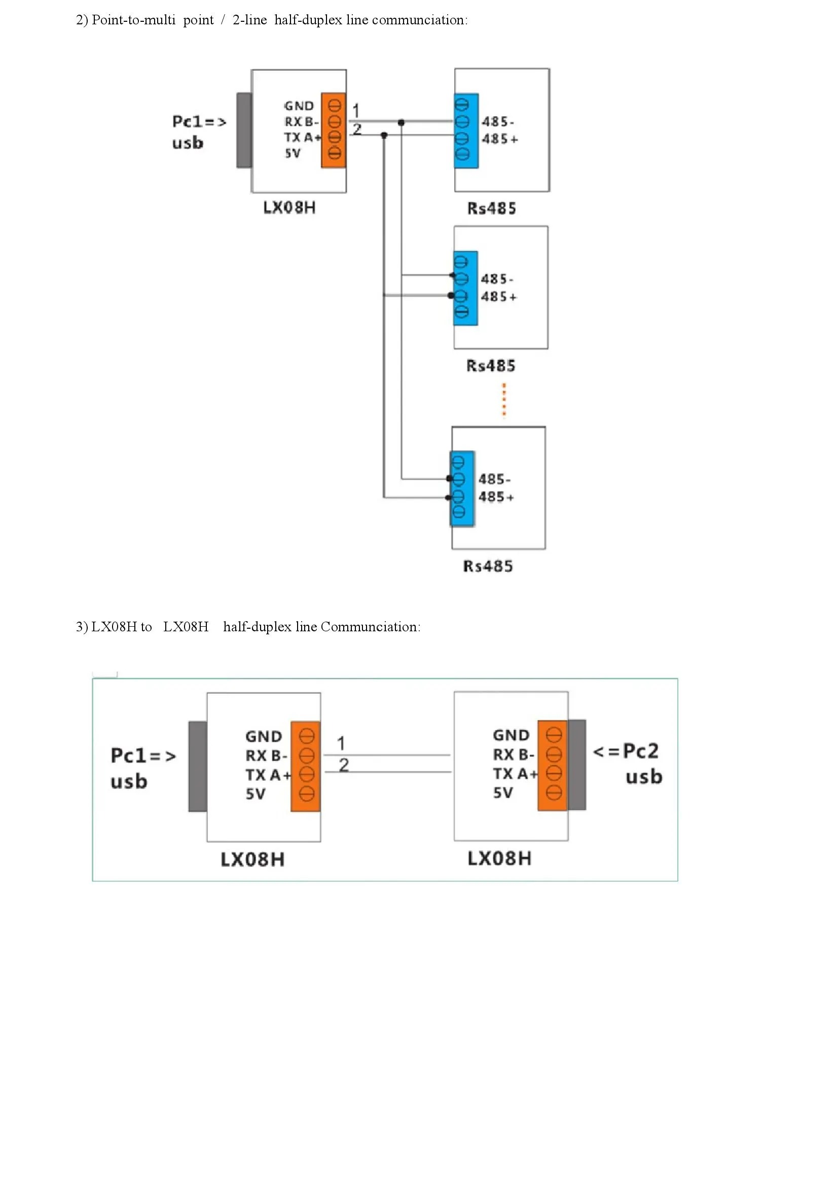 LX08H USB RS485 485 To USB Converter พอร์ต