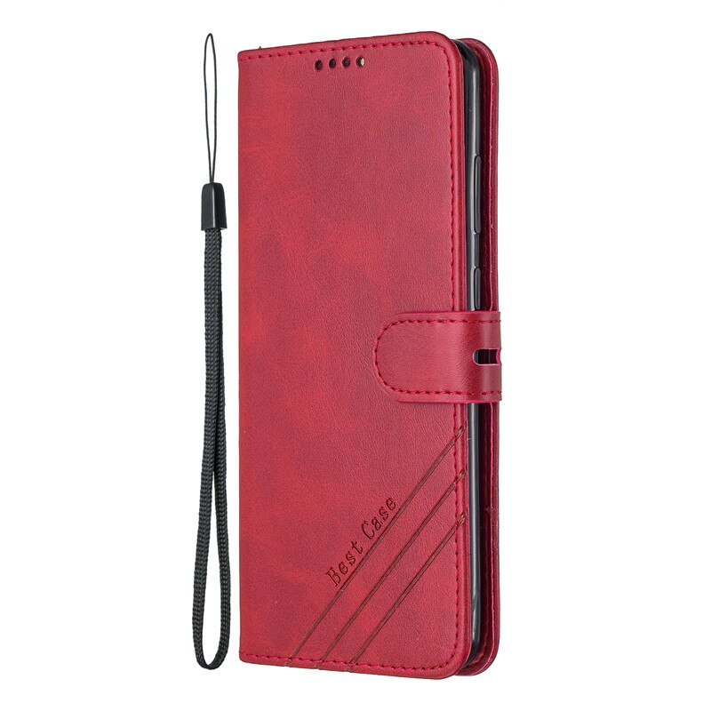 Case Huawei P40 #เคสฝาพับสไตล์กระเป๋าสตางค์หนัง PU มีสายคล้องมือ
